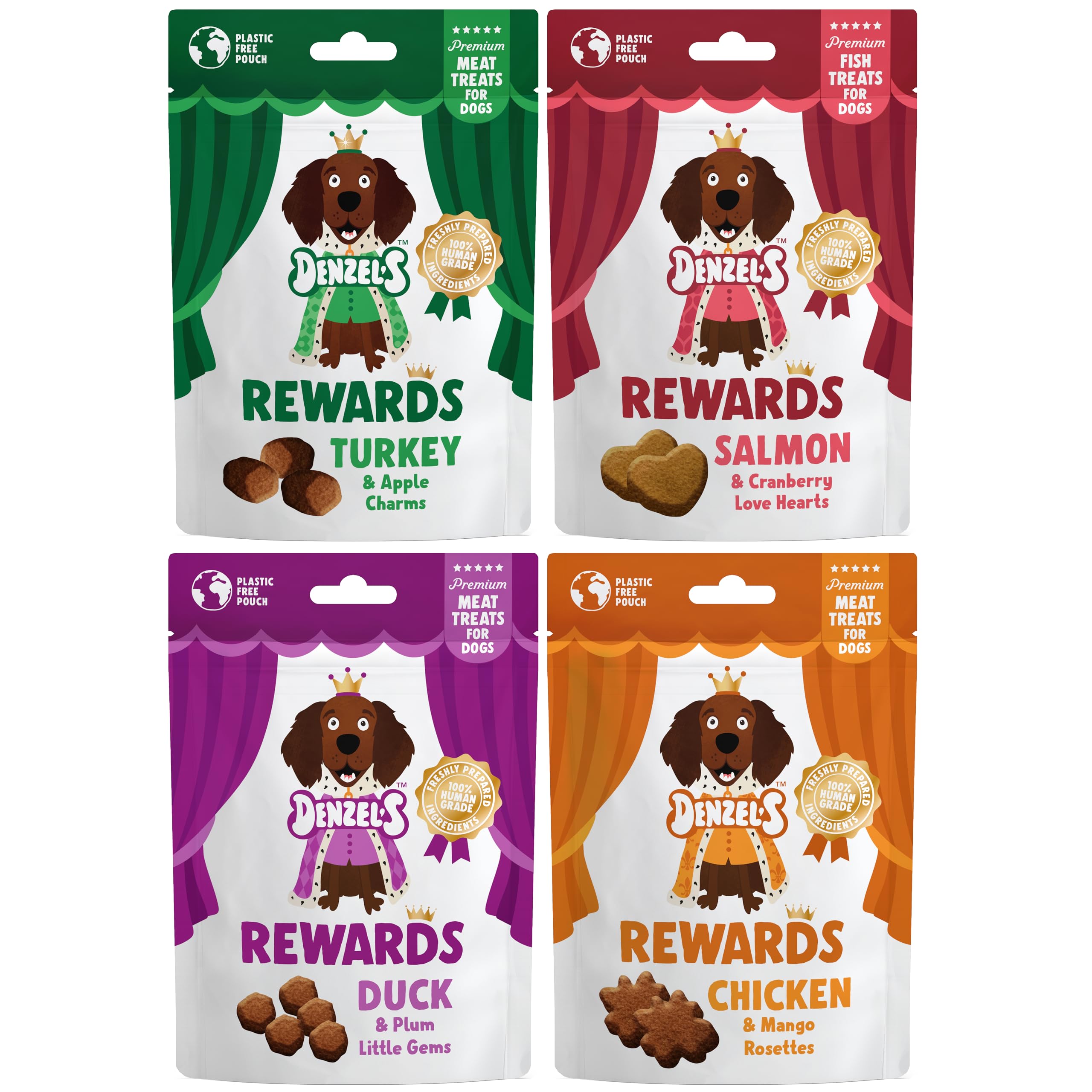 Denzel's Rewards, Natural Dog Treats - High Value Training Treats - Variety Pack (Pack of 4) — image 1