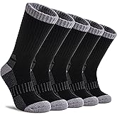 DYW Womens Merino Wool Hiking Socks Thermal Warm Winter Boot Crew Socks Cushion Work Walking Gift Socks 5 Pairs