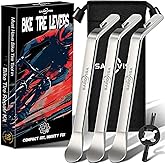SARDVISA Bike Tire Levers, Bike Tire Tools for Road Mountain Bicycle Tire | Ultra Strong Tire Levers &amp; Stainless Steel Tire Spoons, Great Value Bike Tire Repair Kit with Drawstring Bag &amp; Core Wrench