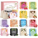 24Pack Natural Bar Soap Gift Set with Olive Extract Moisturizing Body Wash | Bulk Gifts for Women, Thank You Gifts, Teacher Appreciation Gifts, Nurse Gifts, Mothers Day Gifts, Travel Size