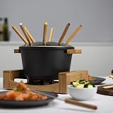 Princess Fondue Set Pure Black Bamboo 1.5 L 800 W 8 forks view 3