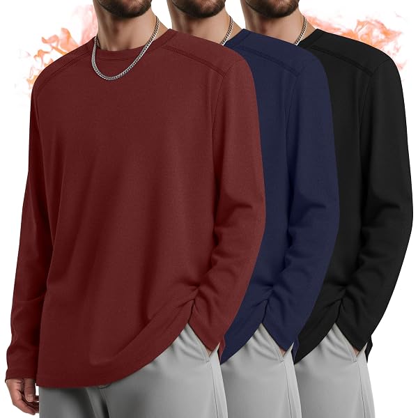 Galaxy by Harvic Men's Long Sleeve Waffle Thermal Shirt 6-Pack