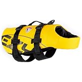 EzyDog DFD Dog Life Jacket, Dog Life Vest for Swimming - Medium, Yellow | Adjustable Dog Swim Vest, Padded Neoprene Straps, Grab Handle, 50% More Flotation Material, Reflective Trim, Stays Upright