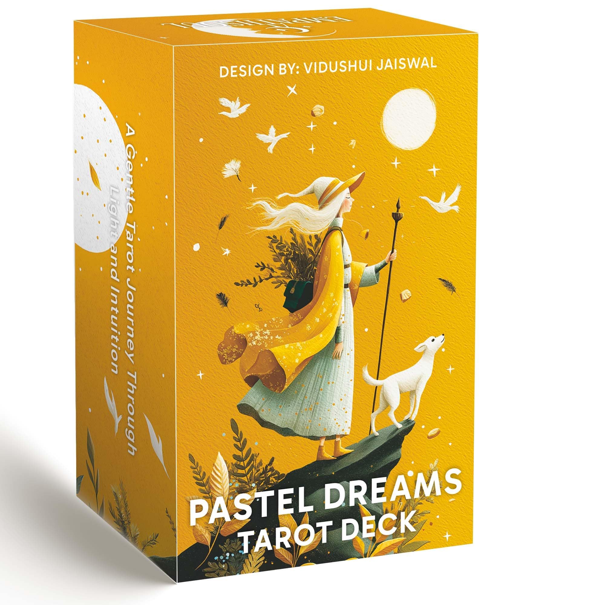 QCFQCF Pastel Dreams Tarot Deck, Tarot Cards for Beginners, 78 Soft Pastel Tarot Cards with General Guidebook, Gentle Intuitive Art, Reading Witchcraft Divination Tool