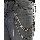 AXELIP Punk Pants Chain, Hip Hop Jeans Chain Wallet Chain Pocket Chain Jewelry Accessories for Women Men
