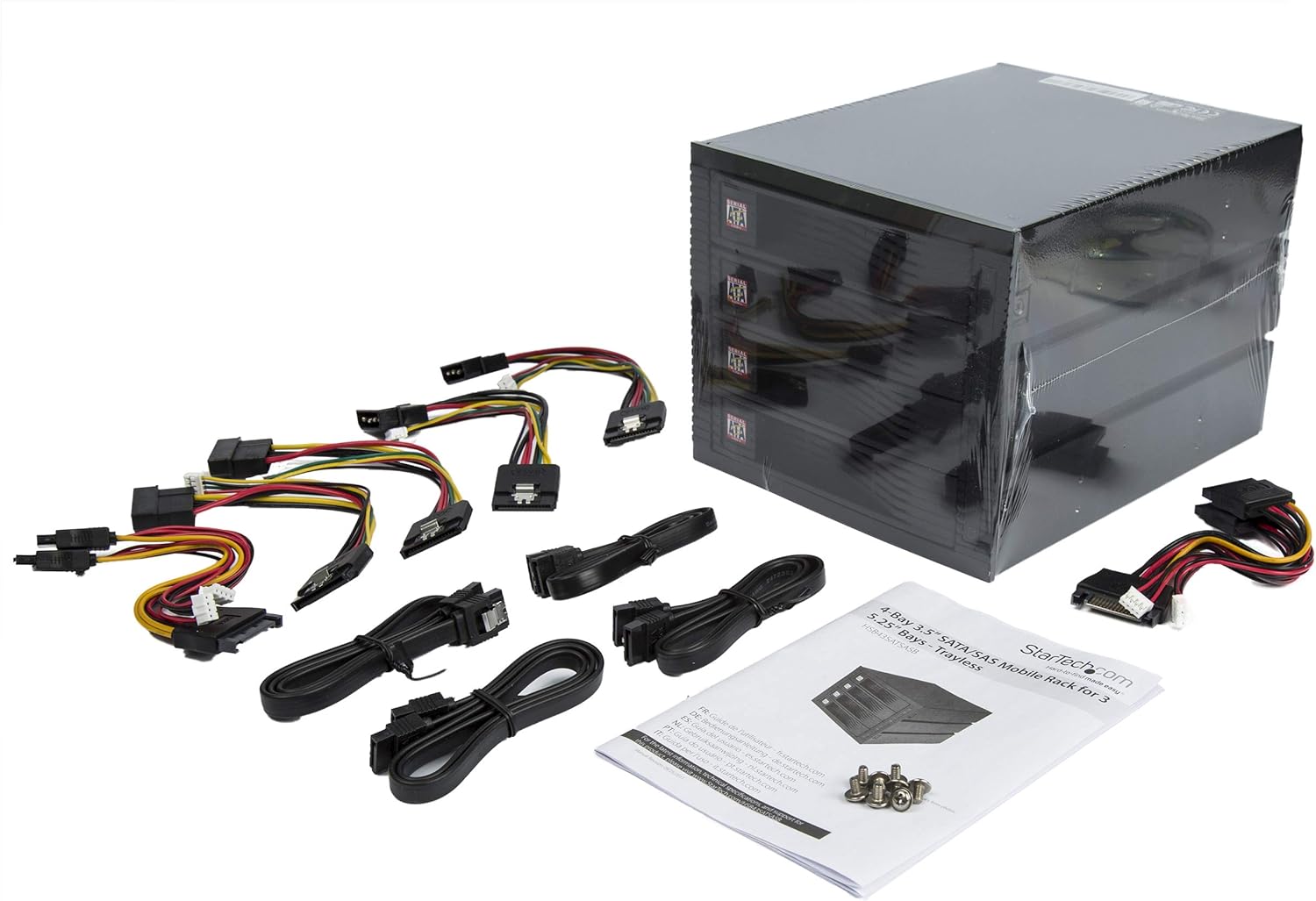 StarTech 4 Bay 3.5" SATA SAS Backplane - 3 x 5.25in Bays - Trayless Mobile Rack - SATA Backplane - Removable Hard Drive Bay - HDD Rack (HSB43SATSASB): Computers & Accessories