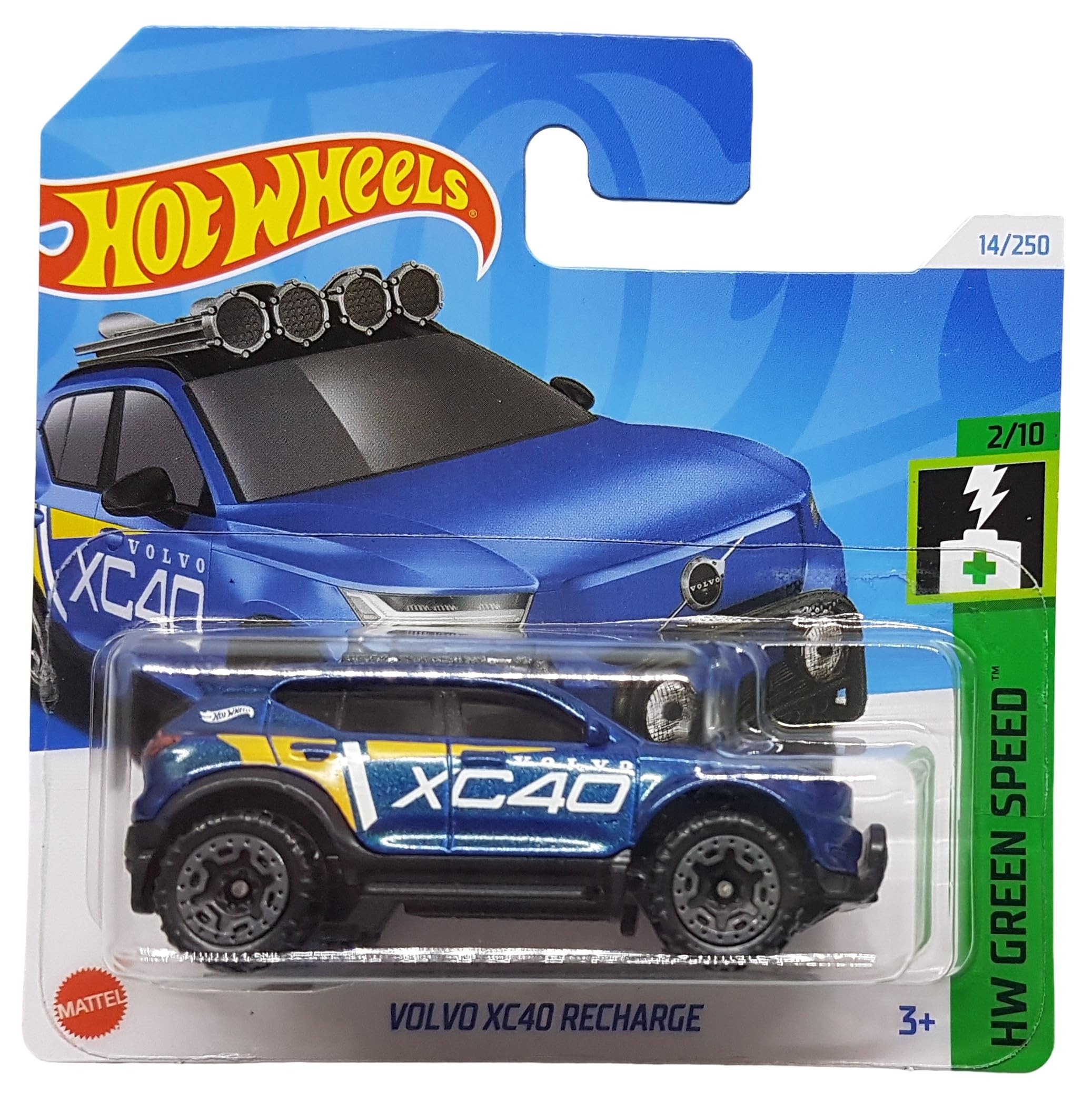 Hot Wheels - Volvo XC40 Recharge - HW Green Speed 2/10 - HTB79 - Short Card - Dark Blue Metallic - Mattel 2024
