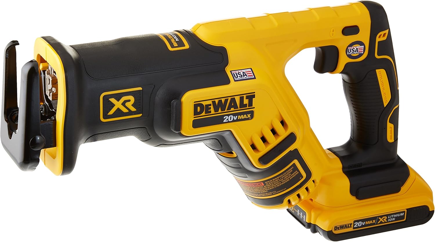 DEWALT 20V MAX XR Compact Reciprocating Saw, 2.0-Amp Hour (DCS367D1)