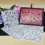 3pc Rose Flower Background Stick&Shine Foil
