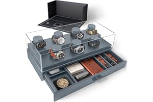 Holme & Hadfield Elevate Your Watch Collection with The Collector – Premium Watch Display Case for 7 Watches – Birthday Gift for Men – Wooden Mens Watch Box & Watch Case – Lifetime Assurance Included