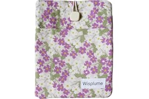Wisplume Padded eReader Sleeve Tablet Bag Pouch for Paperwhite, Colorsoft,Signature Edition, Voyage,Scribe/Kobo eReader,Floral Book Protector for Paperbacks and Small Hardcovers (Purple, Large)