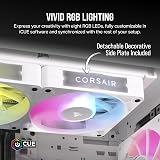 Corsair iCUE LINK RX120 RGB 120mm PWM Fan White Magnetic Dome Bearing view 6