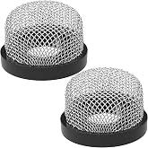 2 Pack 3/4 Inch-14 Stainless Steel Mesh Strainer for Livewell Pumps | Blocks Debris &amp; Fish Scales, Corrosion-Resistant Mesh, Molded PVC Base, For Aerator Pumps, HVAC Drains &amp; Garden Hoses