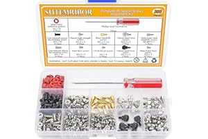 Sutemribor 300PCS Personal Computer Screw Standoffs Set Assortment Kit with a Screwdriver for Hard Drive Computer Case Motherboard Fan Power Graphics