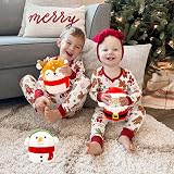 YAAVAAW 8 Inch Cute Christmas Reindeer Plush Pillow Toy Kawaii Soft Doll view 4