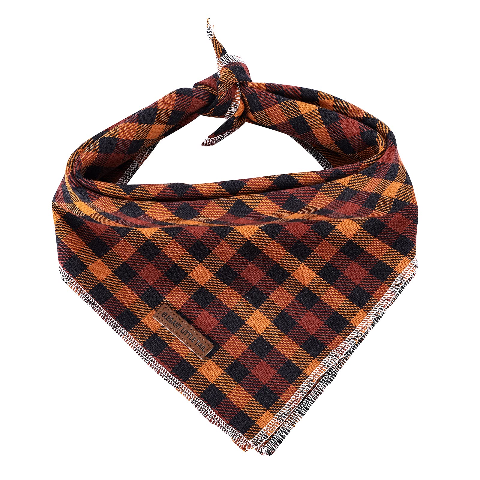 Elegant little tail Dog Bandanas - 1Pack Washable Fall Dog Scarf Girl or Boy Square Dog Bib Kerchief Scarf Adjustable Pet Bandana for Medium Large Dogs
