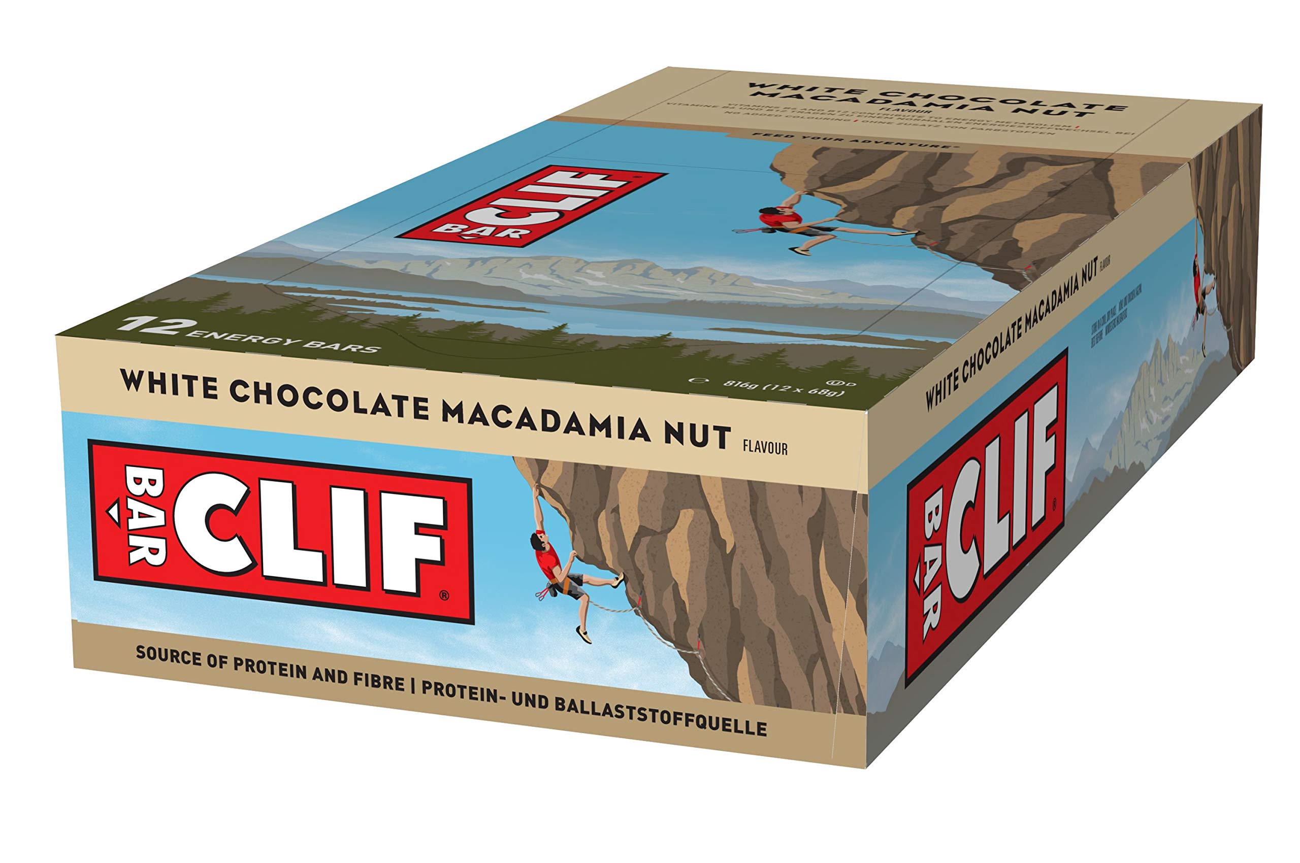 Clif White Chocolate Macadamia Bar 68 g (Pack of 12)