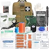 Ifak Trauma Kit, 74 Piece Upgrade Tactical First Aid Supplies, Molle Ifak Pouch Rip Away Refill Supplies for Survival Camping Hiking Travel