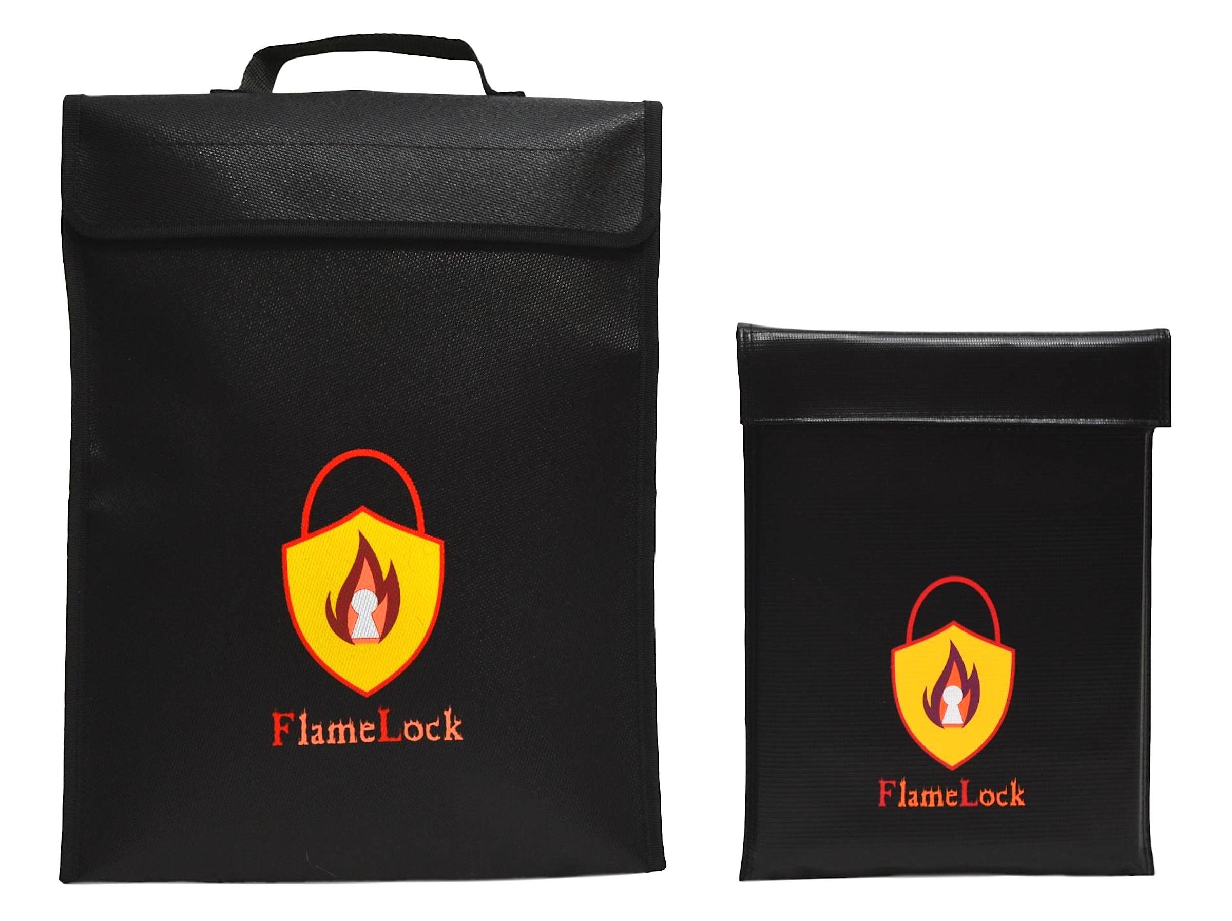 Fireproof Document Bag Large Small Fireproof Bag Set Safe Storage for