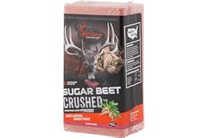 WILDGAME INNOVATIONS Sugar Beet Crushed 4lb Brick Deer Attractant | Easy-to-Use Long-Lasting Powerful Time-Released Sweet Mineral Block for Deer