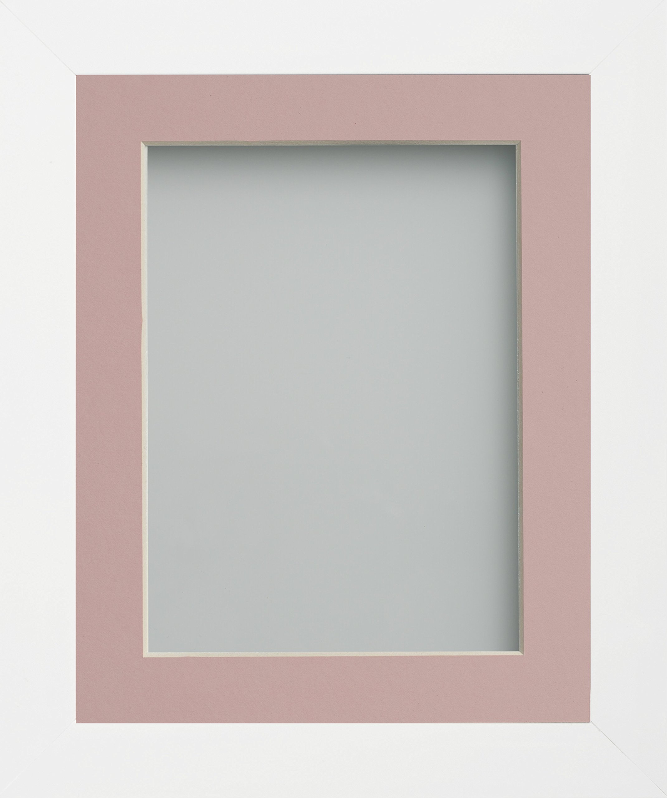 Frame Company Candy Range White Picture Photo Frames with Mount*Choice of Colours*
