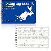 1 Pcs Waterproof Dive Log Book 4.25 X 6.22 Inch Scuba Diving Logbook Spiral Bound Pocket Size Diver Logbook with 100 Waterproof Pages for Travel Training and Recreational Diving (1)