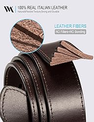 WOLFANT Men's 35mm Dress Casual Belt,100% Italian