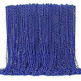 EOBOH 144PCS Mardi Gras beads, Christmas Bead Necklaces Stuff, 33" Mardi Gras Beads Necklace Costume, Festival Parade Throw Accessories for Gender Reveal Wedding Birthday Party Events Supplies