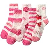 Zpophue Fuzzy Socks for Women, Valentines Day Gift, Soft Warm Fluffy Cozy Socks for Fall Winter
