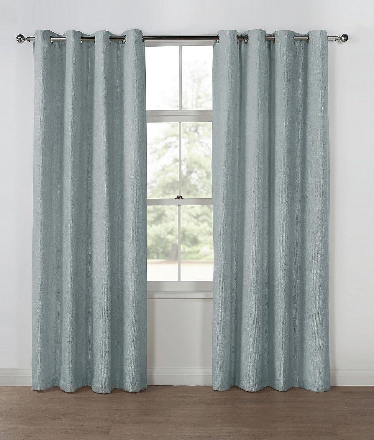 New Basketweave Lined Eyelet Curtains 66 X 54 168cm X 137cm