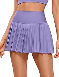 CRZ YOGA Women's High Waisted Pleated Tennis Skirts