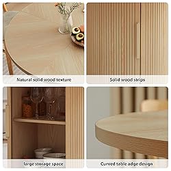 weselon 47 inch Round Dining Table for 4, Kitchen