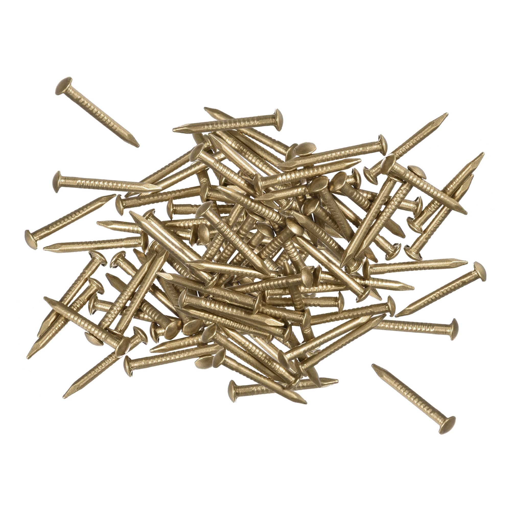 sourcing map Small Tiny Brass Nails 1.2x12mm for DIY Decorative Pictures Wooden Boxes Household Accessories 100pcs