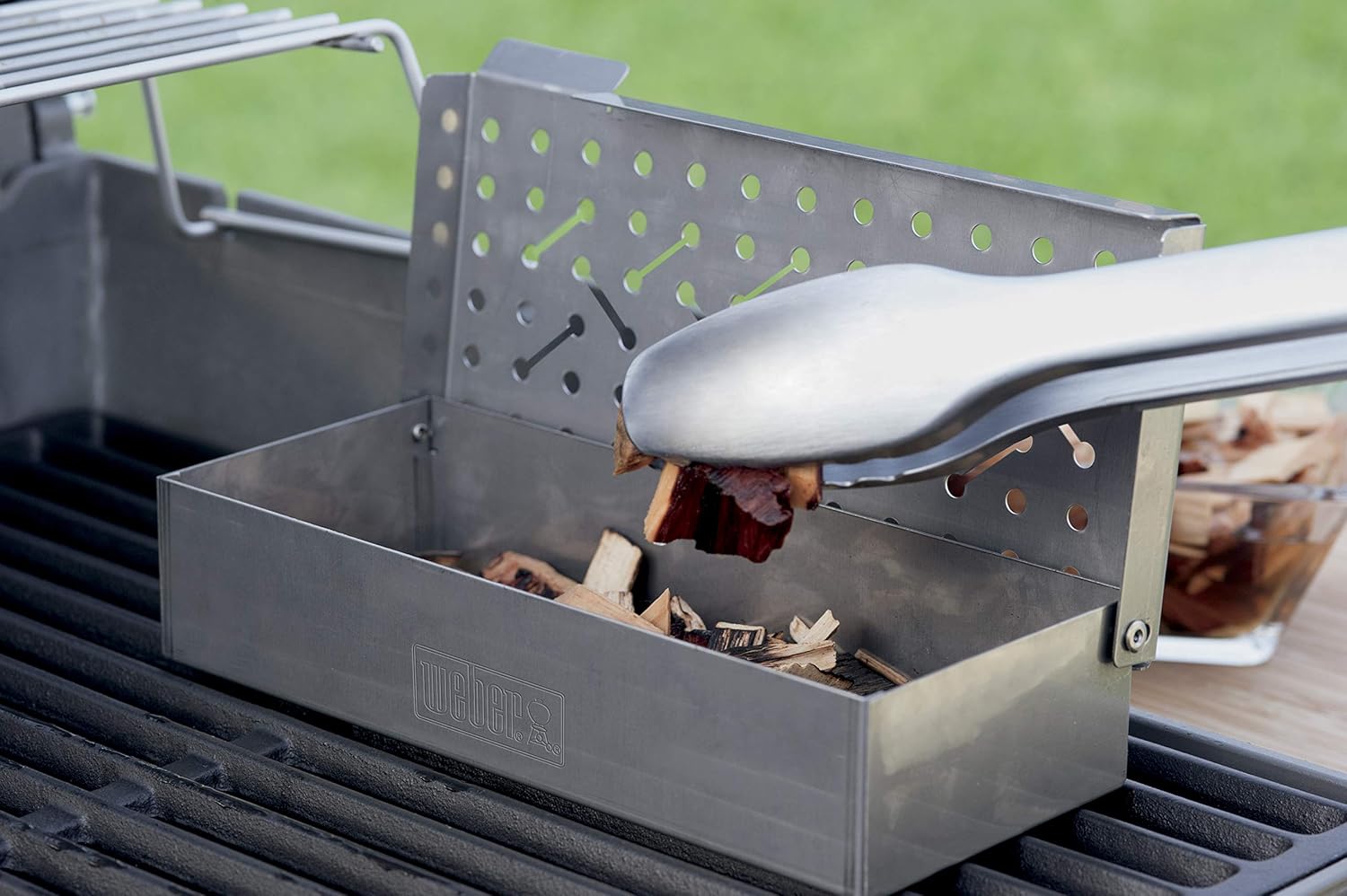 Weber 7576 Universal Stainless Steel Smoker Box : Weber Smoke Box : Garden & Outdoor