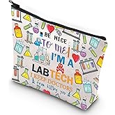 G2TUP Funny Lab Tech Laboratory Technician Week Gift Cosmetic Bag Medical Scientist Lab Technician Travel Organizers (Lab Tech New)