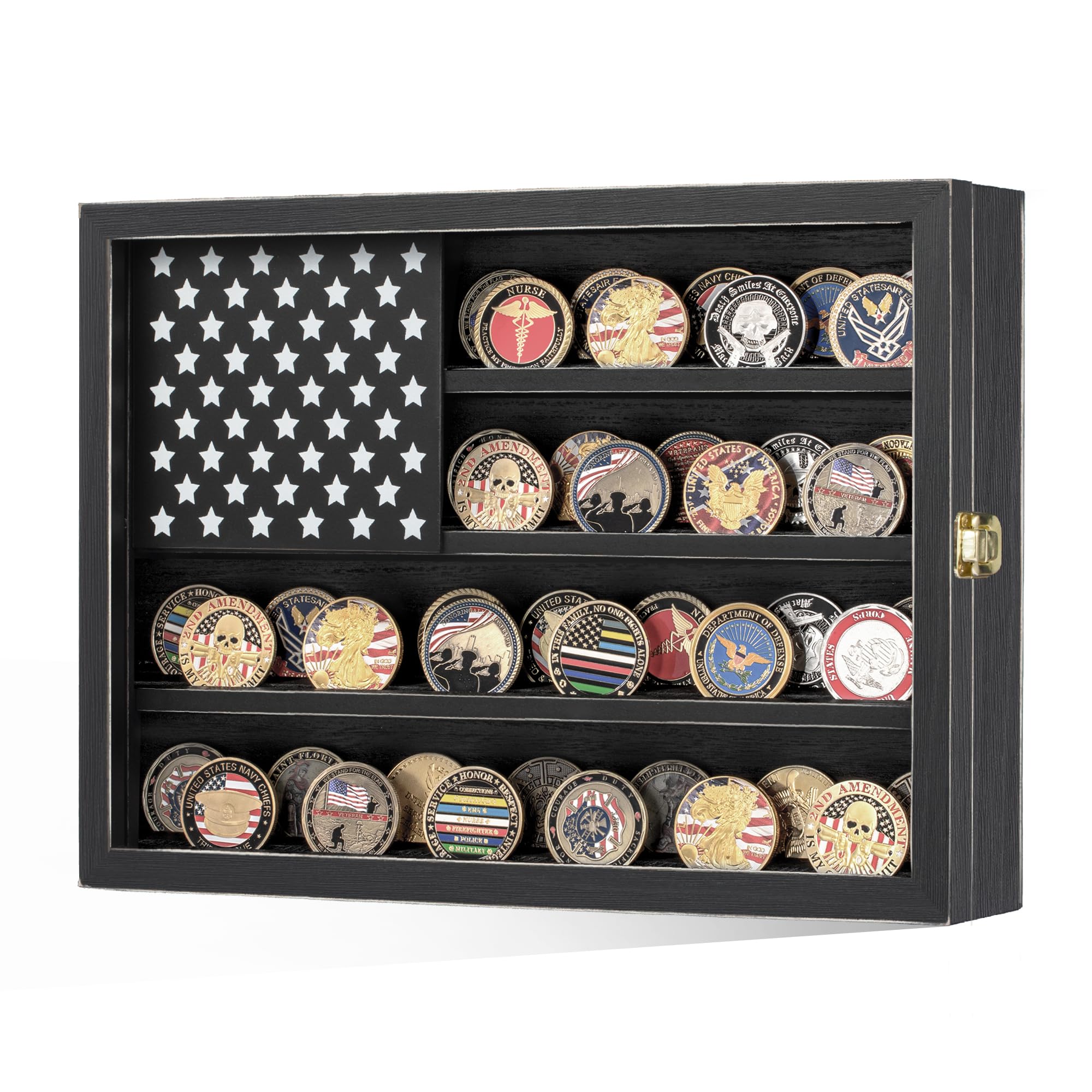 Challenge Coin Display Case 11x15IN, Military Medal