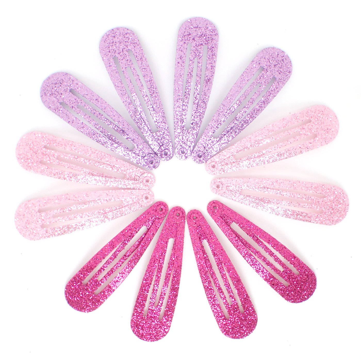 Topkids Accessories Glitter Hair Clip Snap Hair Clips 5cm Hair Accessories for Girls, Hair Clips Women Hair Curl Clips Hair Glitter Slides Hair Styling Accessories (12x Glitter Hair Clips (A))