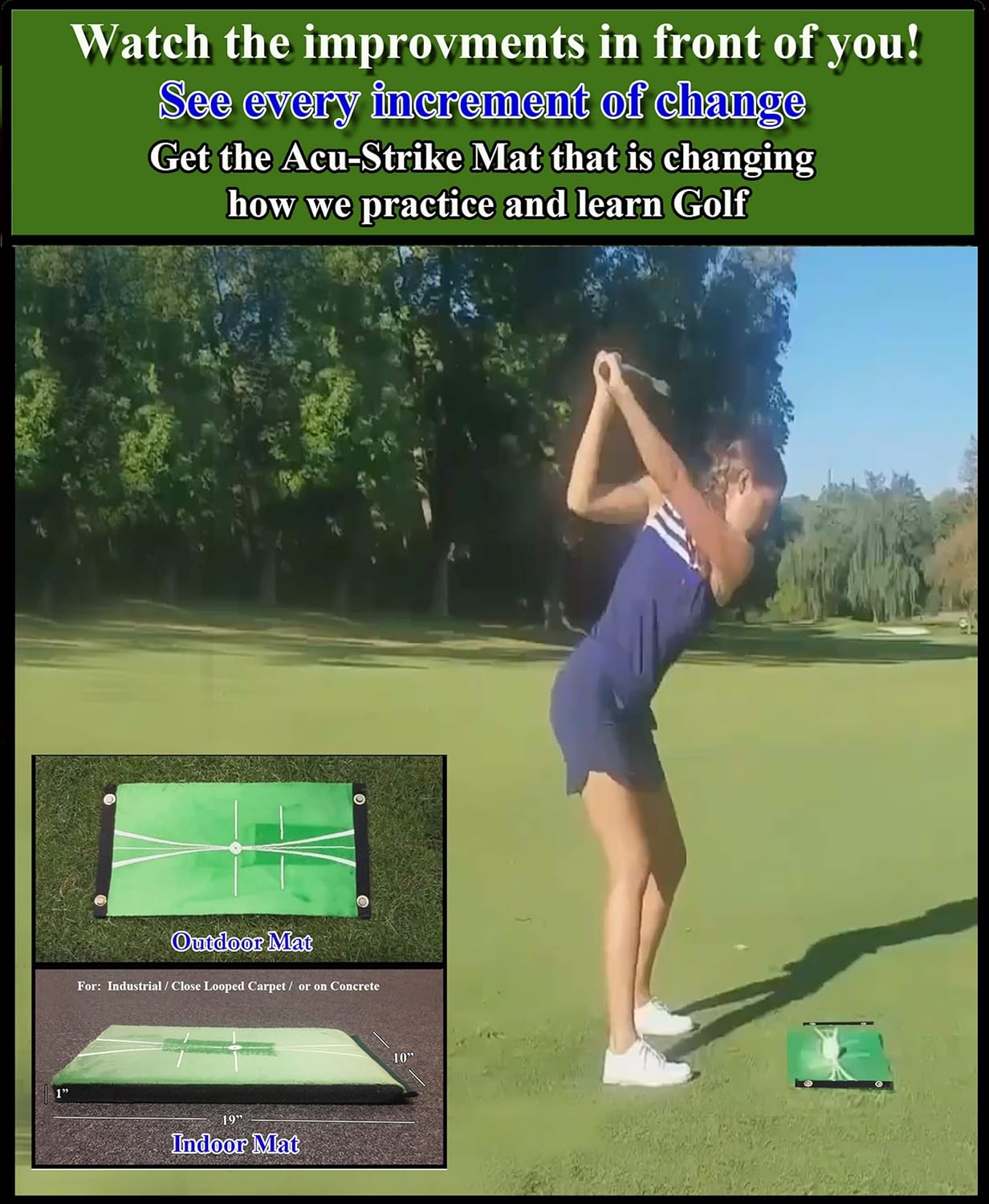 outdoor impact golf training mat
