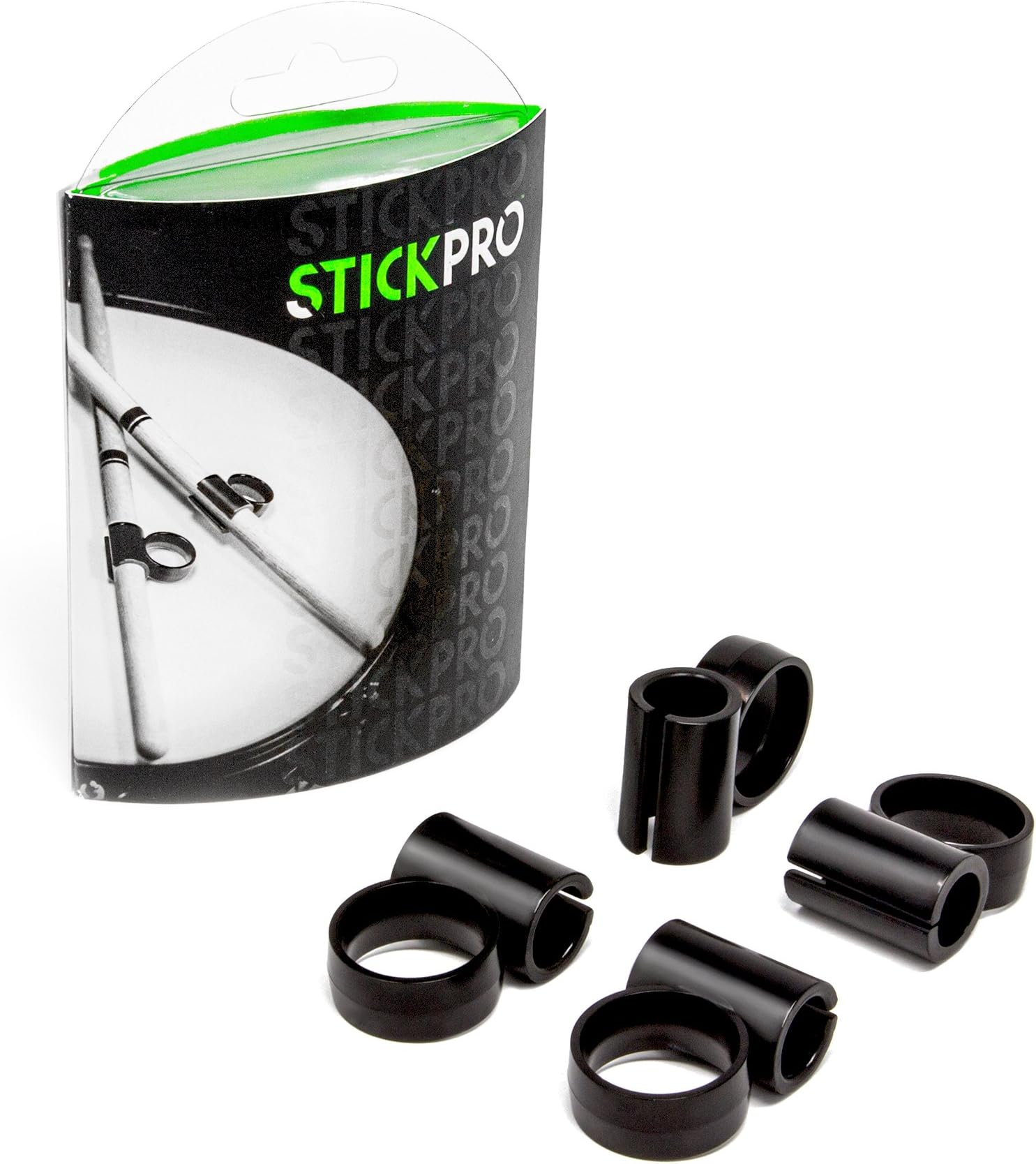 STICK PRO | New Drum Stick Grip Device Accessory (2 Pack, Black)
