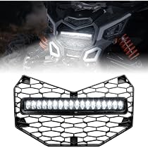 Kit Support Barre LED 11 Pouces Pour Can-Am Maverick X3 (2016-2023) - Montage Sans Perçage, Grille Avant Noire - 11