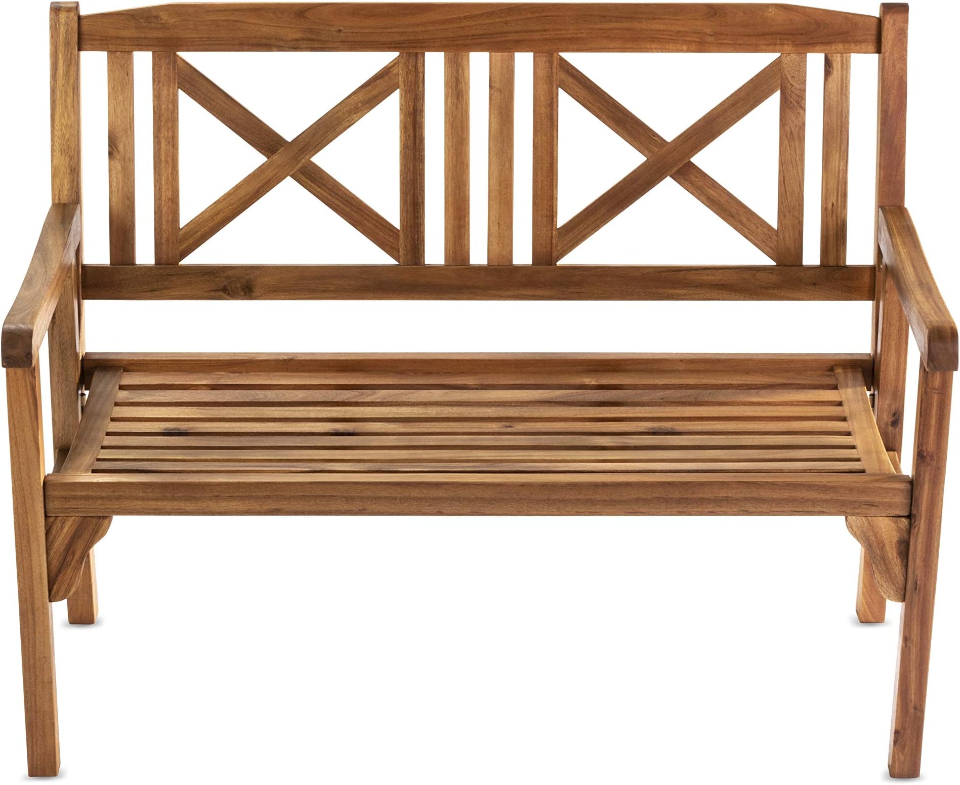 Hanie Design SG55 | Sunset Garden Series Bayon Outdoor Folding Real, Solid Wood Bench, Natural
