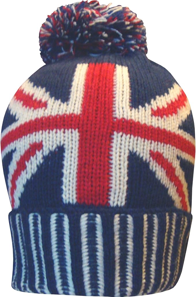 TeddyT's Men's Great Britain Union Jack Thermal Knitted Winter Beanie