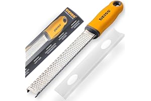 Deiss PRO Citrus Zester & Cheese Grater — Parmesan Cheese Lemon, Ginger, Garlic, Nutmeg, Chocolate, Vegetables, Fruits - Razo