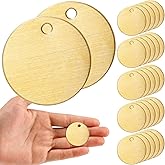 Zhengmy 25 Pcs Round Brass Tags, 1-1/4 Inch Diameter, Gold Blank Metal Stamping Key Brass Tags with Hole Engraving for Pets, Dogs, Plants, Doors