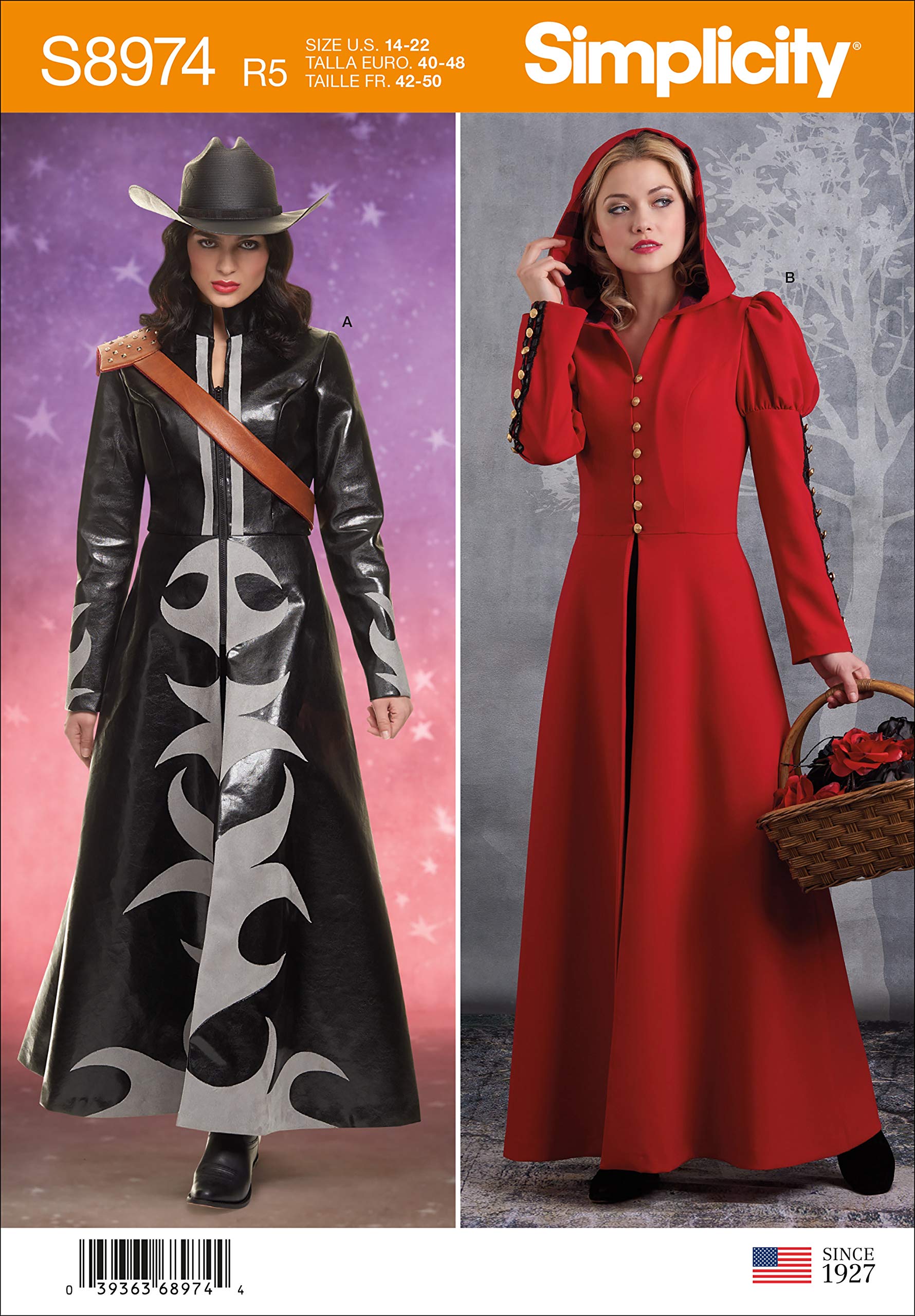 Simplicity Sewing Pattern S8974 Misses' Cosplay Coat Costume, White