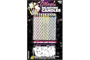 Laughing Smith Magic Relighting Candles - (30 pk) - Trick Happy Birthday Party Decorations for Cakes - Prank Celebration Candle - for Kids & Fun-Loving Adults