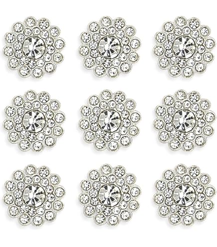 Amazon.com: 50 pcs Rhinestone Embellishments Crystal Button