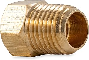 Camco 59953 Propane Fitting - 1/4" Male NPT x 1/4" Female Inverted Flare