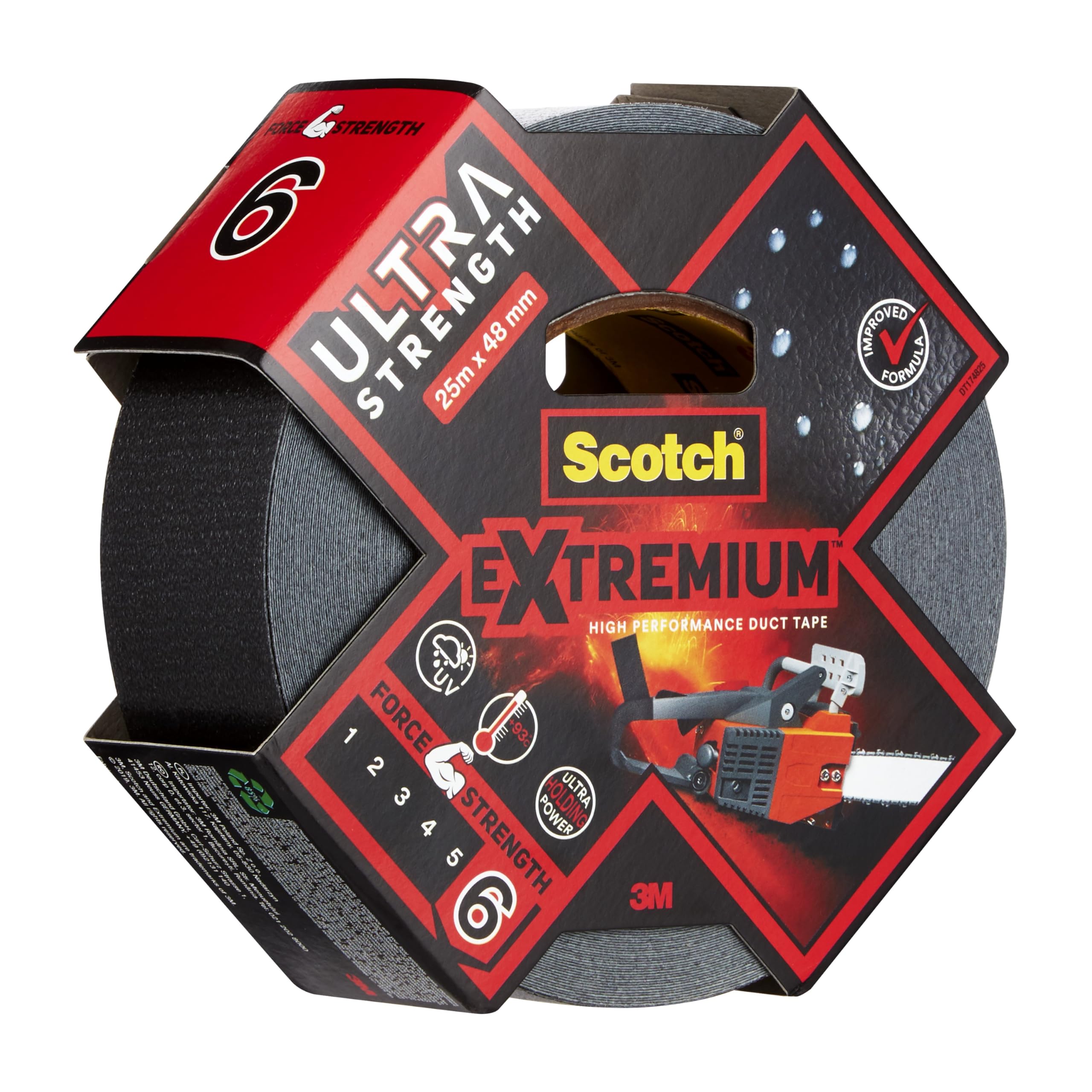 Scotch Extremium Ultra High performance Duct Tape, 25 m x48 mm - ULTRA-Strong, Instant Adhesion, Ideal for the Toughest Repairs, even Metal, Water and UV Resistant, Hand Tearable