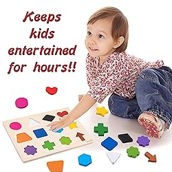 Magnetic Wooden Educational Shape Puzzle - Learn